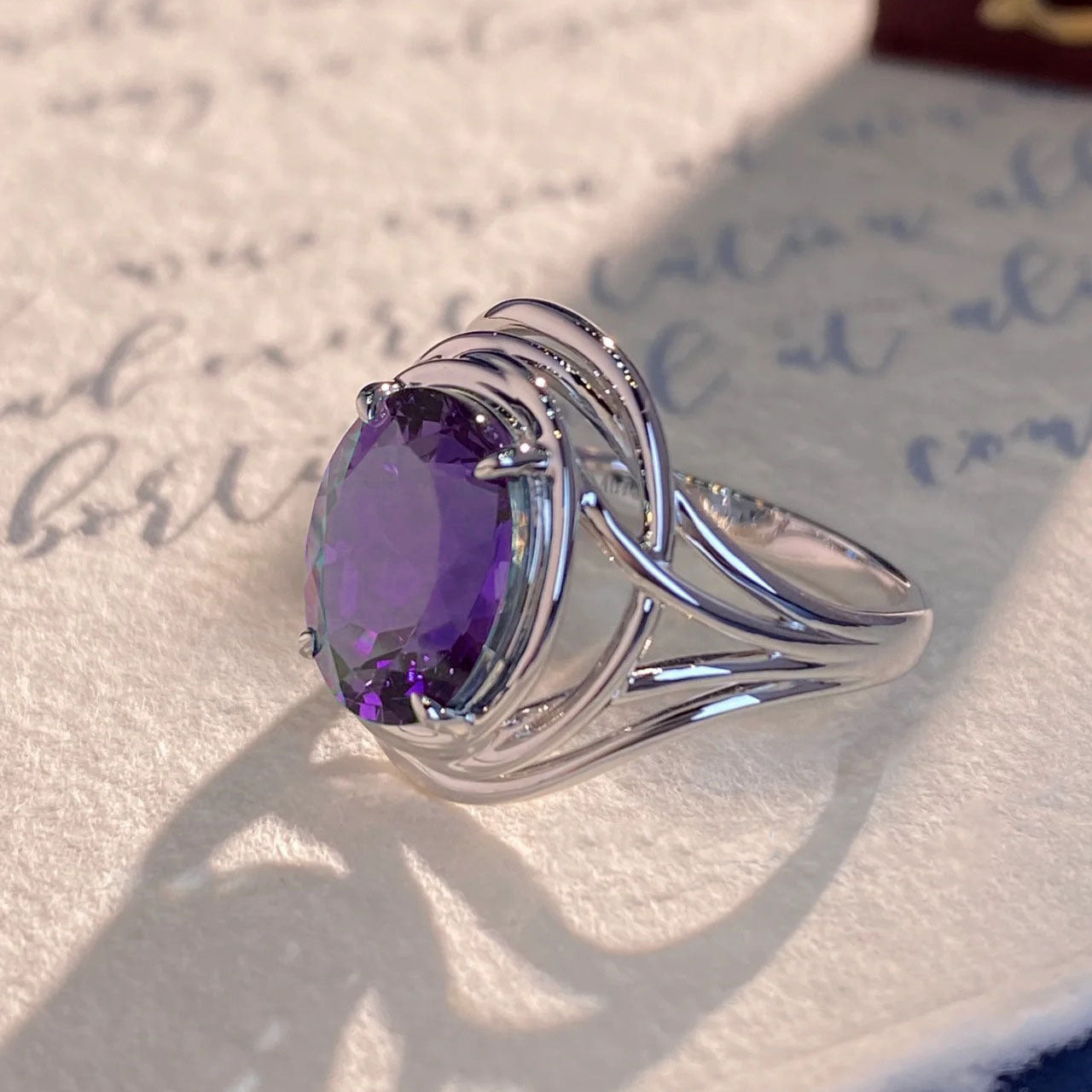 Amethyst Statement Ring