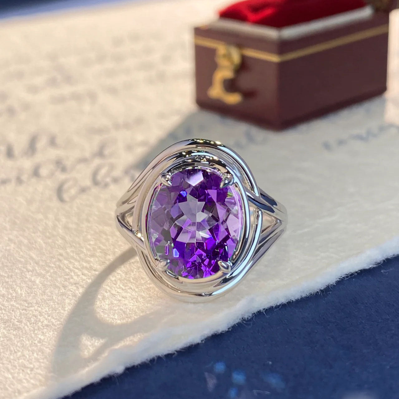 Amethyst Statement Ring