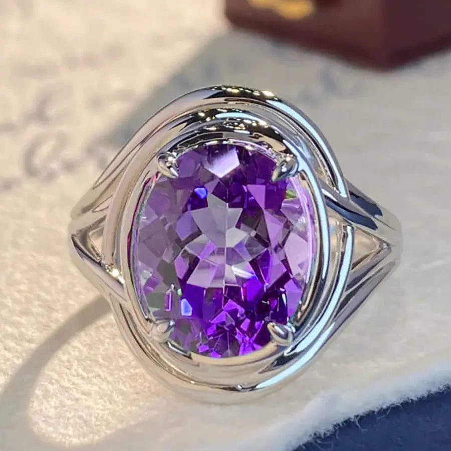 Amethyst Statement Ring